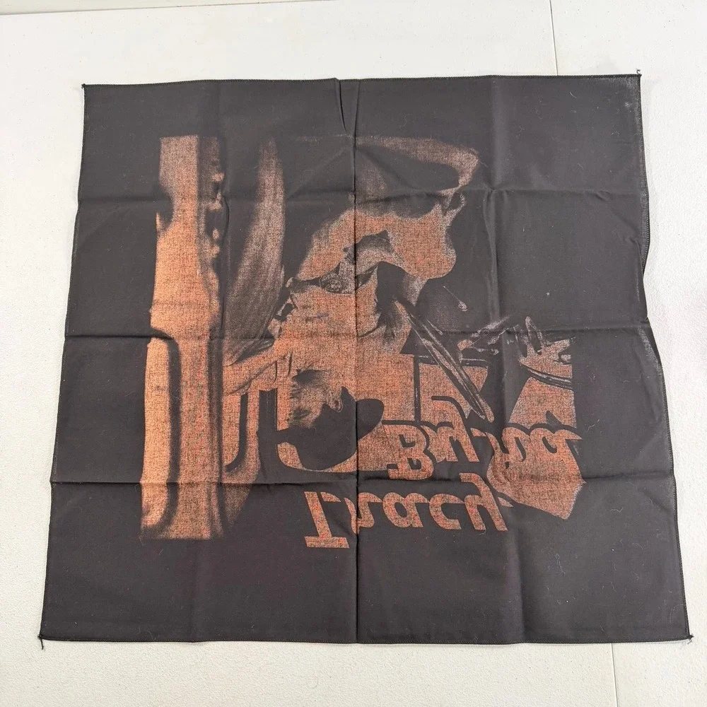 Vintage Tracy Byrd Country Music Black Graphic Print Bandana Scarf 21